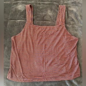 Orange and Purple American Eagle Striped Tank Top